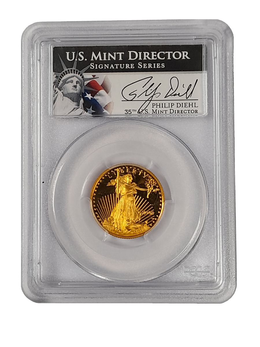1/4 oz American Gold Eagle Coin PCGS PR69DCAM 2001-W