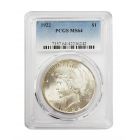 $1 Peace Silver coin 1922 PCGS MS64