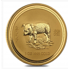 2007 Australia 1 oz $100 Gold Lunar Year of The Pig  BU 